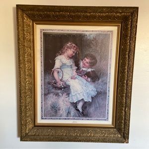 Beautiful picture, vintage piece slight damage on frame pictured